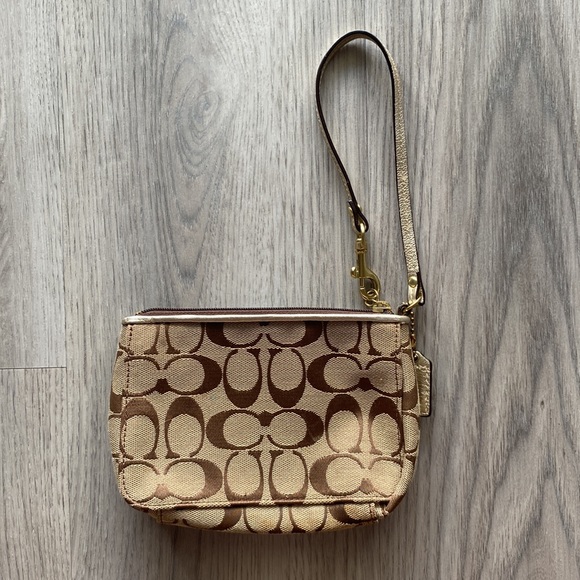 Coach Monogrammed Floral Wristlet - Picture 2 of 5